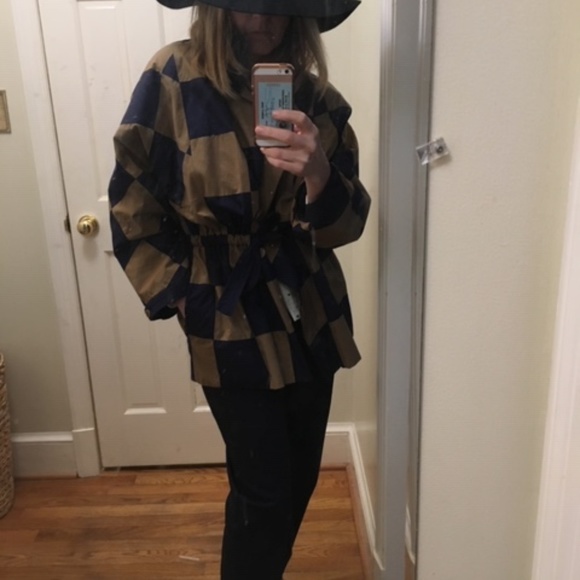 YSL Vintage Harlequin Print Trench, reversible - Picture 2 of 2